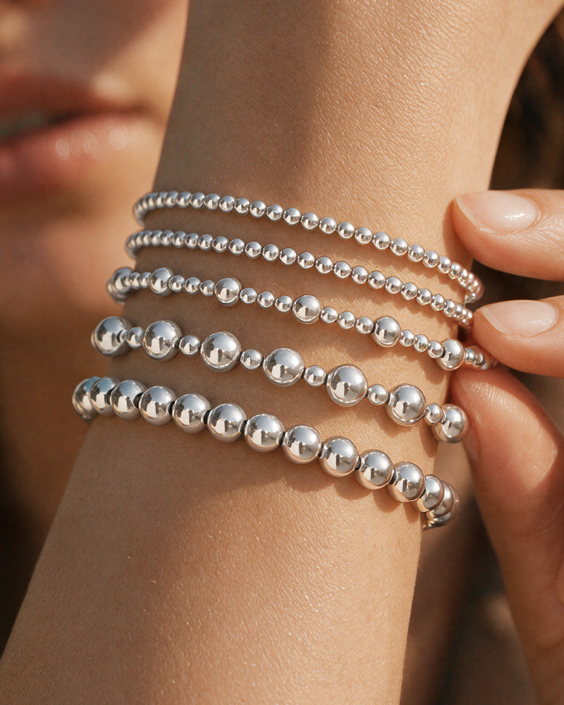 5-Piece Waterproof Beaded Stretch Bracelet Set