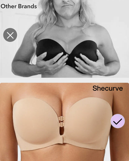Convertible Strapless Front-Closure Push-Up Bra