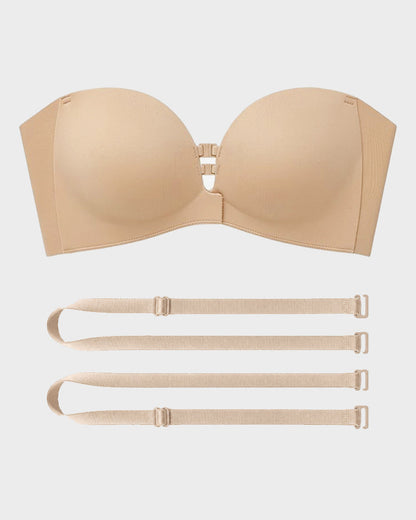 Convertible Strapless Front-Closure Push-Up Bra