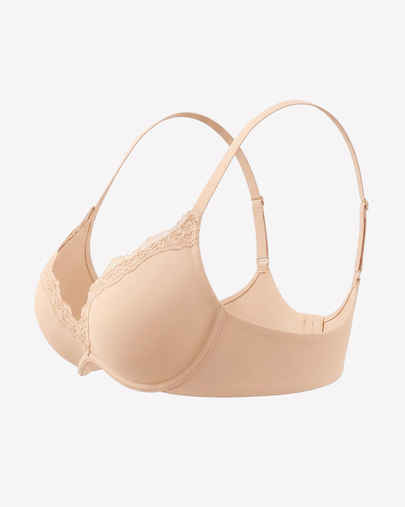 Deep V Lace Push-Up Bra