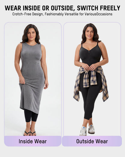 Easyslide™ Deep V Front Zip Full Body Shaper