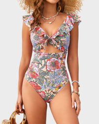 Red Floral Printed