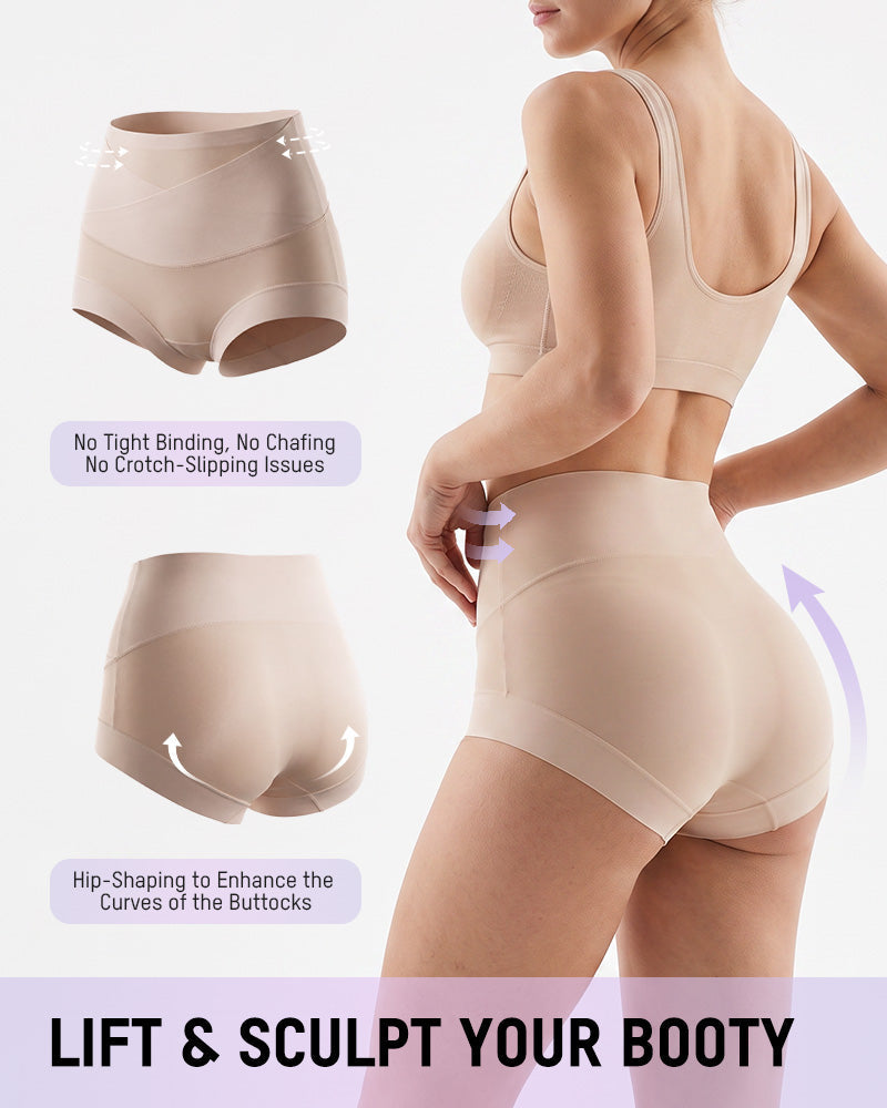 High-Waisted Double-Layer Tummy-Control Briefs