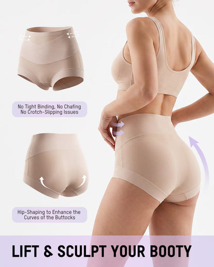 High-Waisted Double-Layer Tummy-Control Briefs