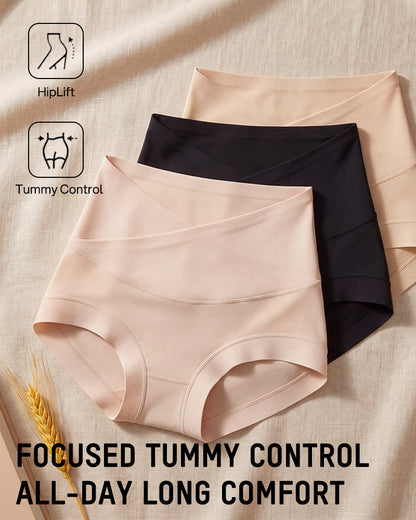 High-Waisted Double-Layer Tummy-Control Briefs