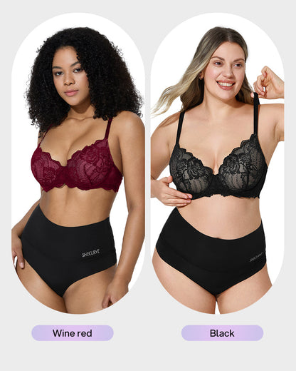 Lace Full Coverage Push Up Bra