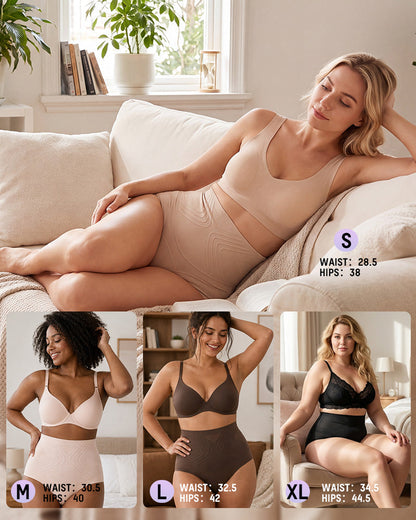 Liquid-Sculpt™ Tummy-Control Butt-Lift Briefs（5-Pack）