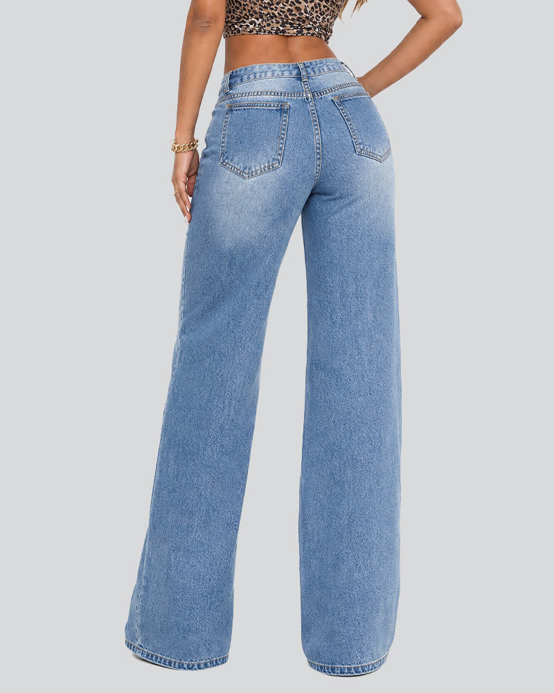 Low-Rise Baggy Straight-Leg Jeans