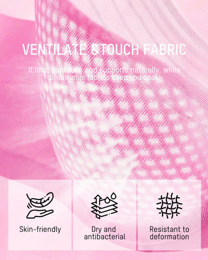 Plus Size Lace Mesh Full-Coverage Underwire Bra