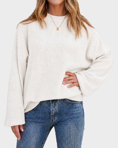Relaxed Crewneck Knit Sweater