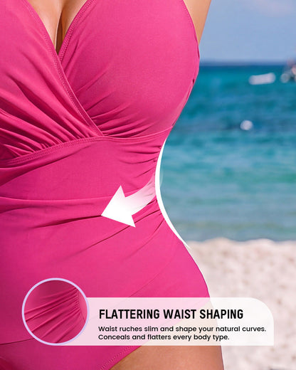 SculptSkin™ SmoothCore V-Neck One-Piece Swimsuit