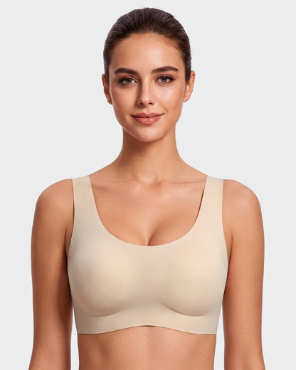 Seamless Wireless Full-Coverage T-Shirt Bra