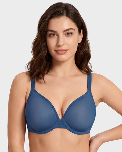 Seamless Mesh Unlined Underwire Bra