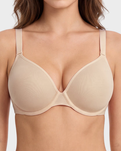 Seamless Mesh Unlined Underwire Bra