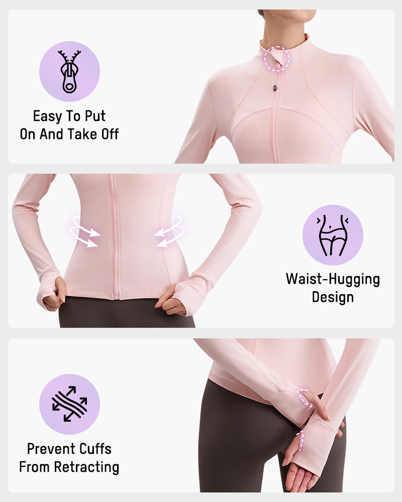 Slim-Fit Streamline Activewear Jacket