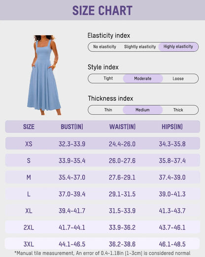 Square-Neck Back-Tie A-Line Midi Dress
