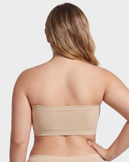 Stay‑Put Wireless Seamless Bandeau Bra