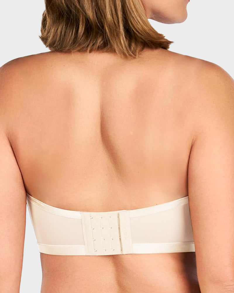 Strapless Mesh Underwire Balconette Bra
