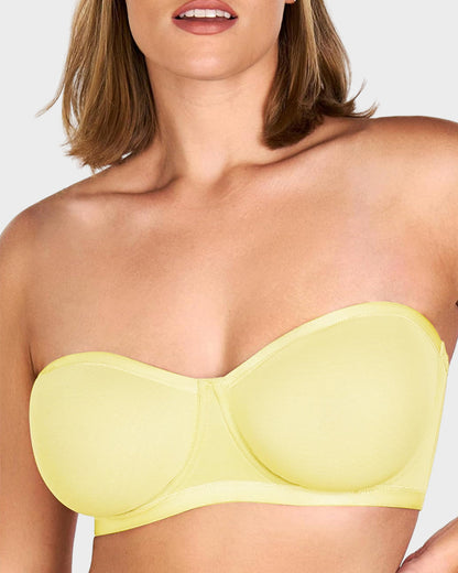 Strapless Mesh Underwire Balconette Bra
