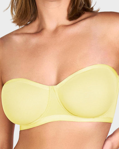 Strapless Mesh Underwire Balconette Bra