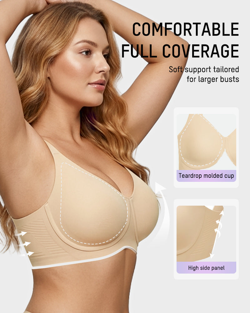 Teardrop Full-Coverage Wireless Minimizer Bra