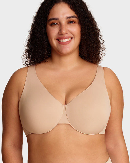 Underwire Adjustable Deep V-neck Bra