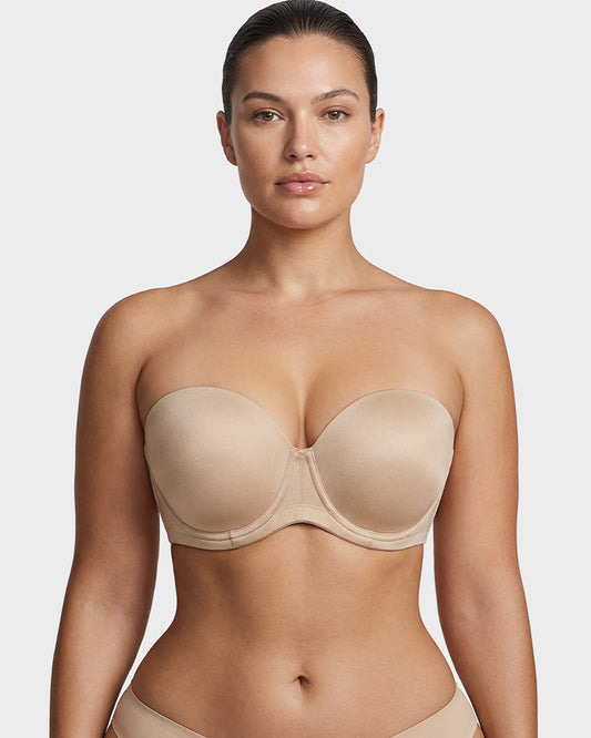 Versatile Underwire Bandeau Bra With Removable Straps