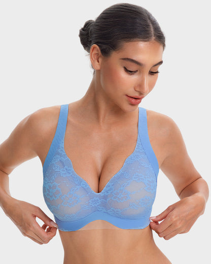 Wireless Lace Full Coverage Minimizer Bra