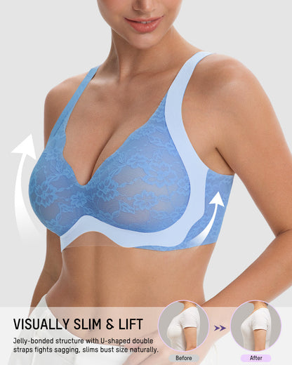 Wireless Lace Full Coverage Minimizer Bra