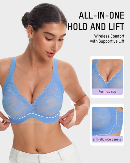 Wireless Lace Full Coverage Minimizer Bra
