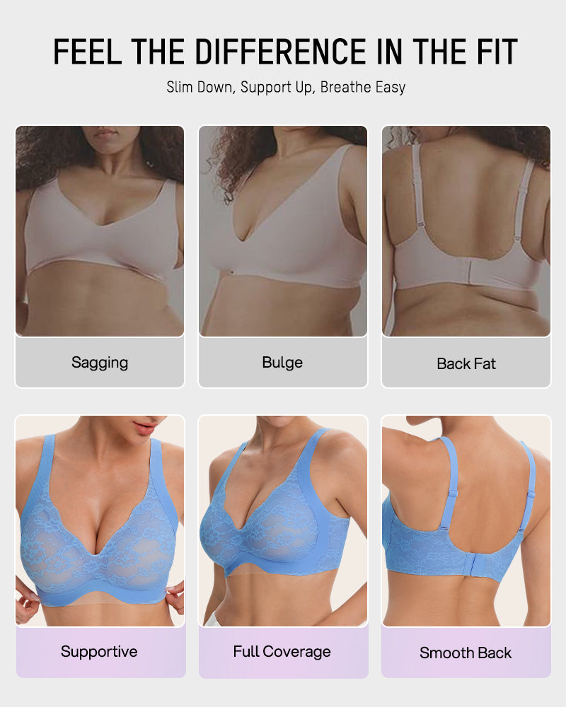 Wireless Lace Full Coverage Minimizer Bra