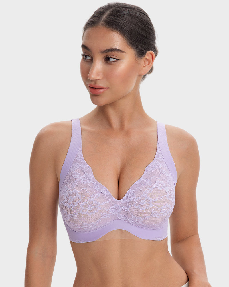 Wireless Lace Full Coverage Minimizer Bra