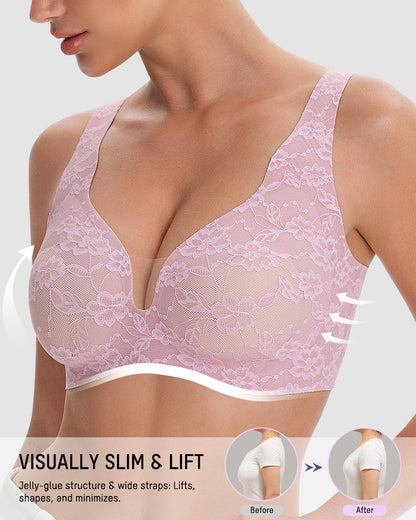 Wireless Lace Full Coverage Minimizing Bra