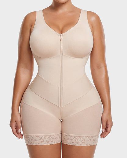Zip Front Tummy Control Full Body Shaper